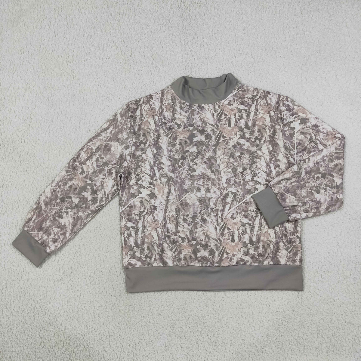 NEW RTS NO MOQ yoga fabric GT1883 Yoga Adult Women High Neck Camo Yoga Long Sleeve Tee Shirts Casual Top