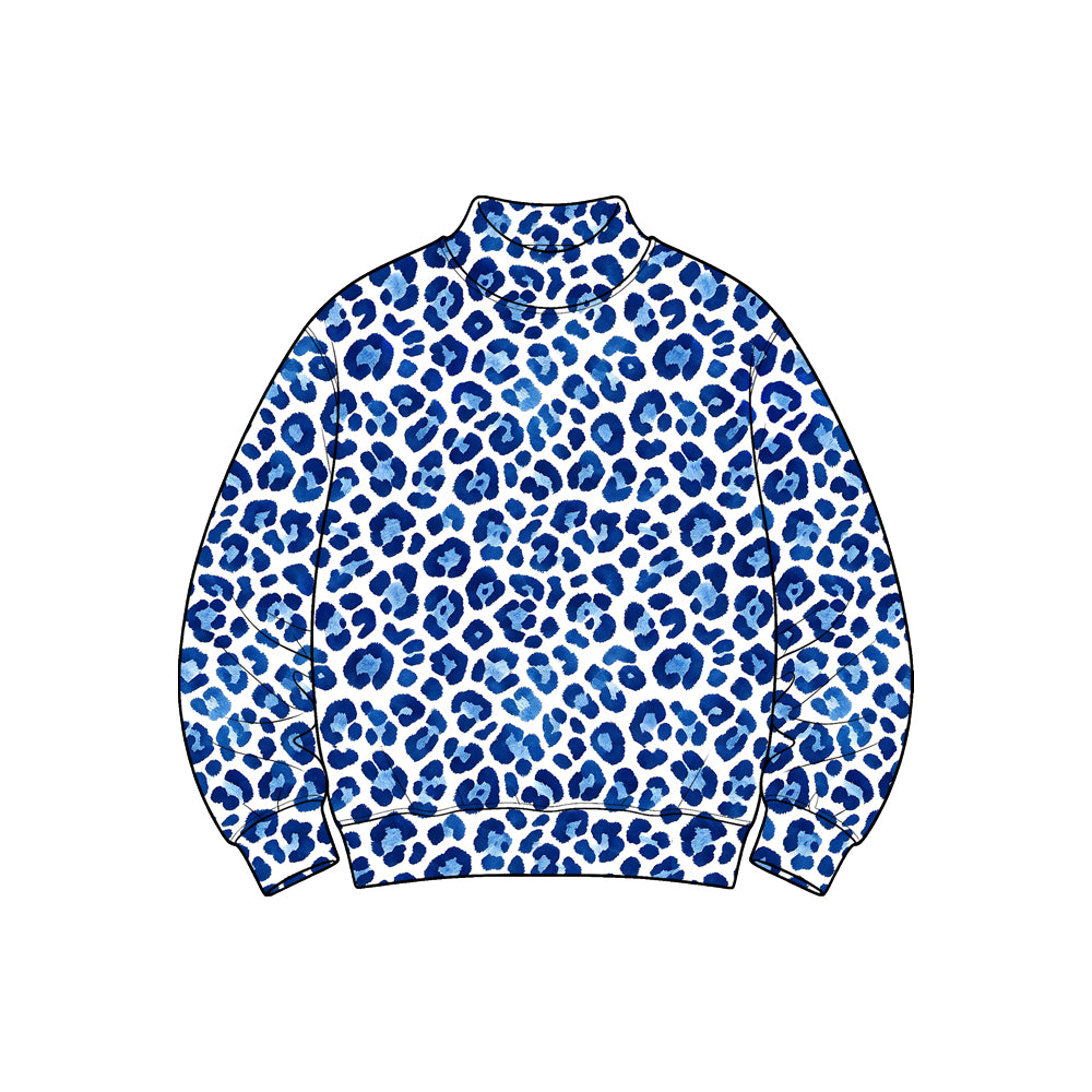 (Preorder new) No moq Yoga Adult Women Leopard High Neck Yoga Active Long Sleeve T‑shirts Top