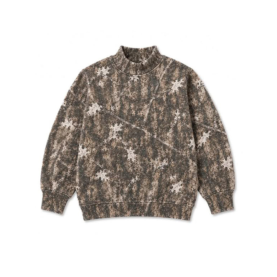 (Preorder new) No moq High Neck Baby Girls Camo Mock Neck Long Sleeve Sweatshirt And Romper