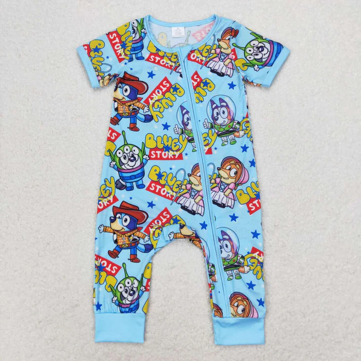 RTS NO MOQ  Baby Boys Dogs Sibling Summer Girls Dresses Clothes Sets