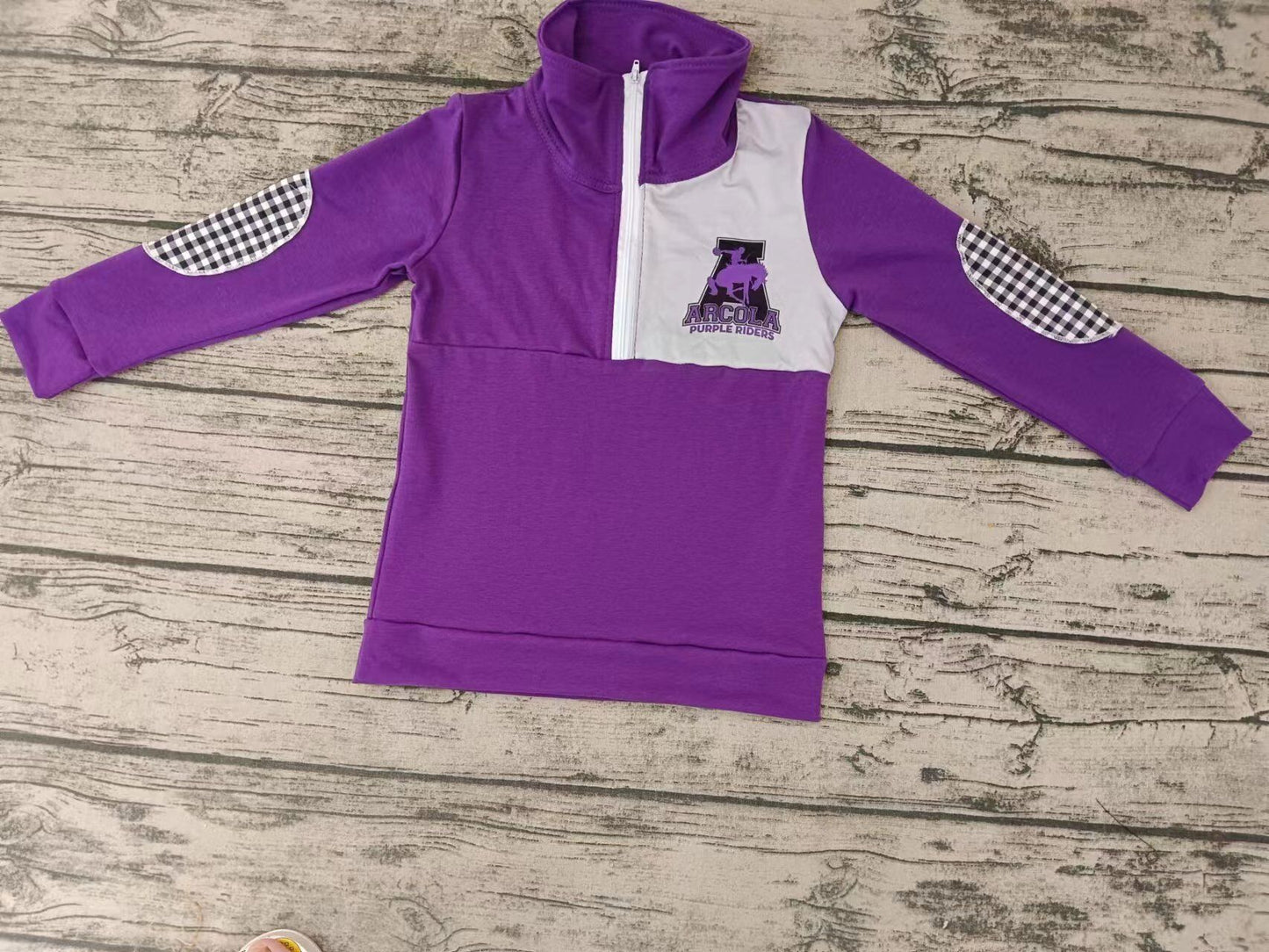 Boys purple long sleeve purpleriders top moq 5