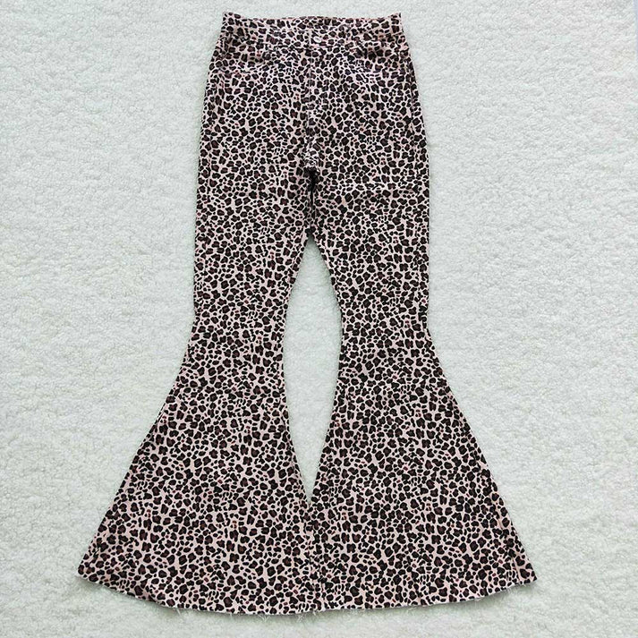 RTS NO MOQ Adult Women Bell Bottom Denim Jeans Pants Trousers adult denim pants