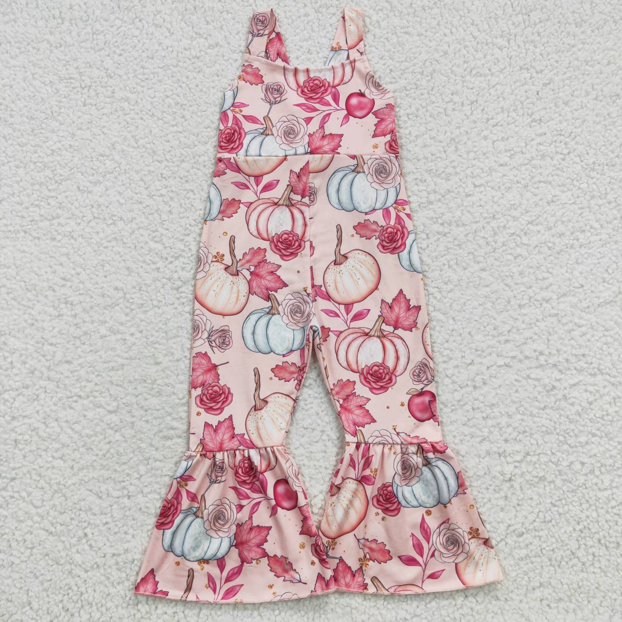 SR0375 Pumpkin Blossom Pink Tank Top Bodysuit