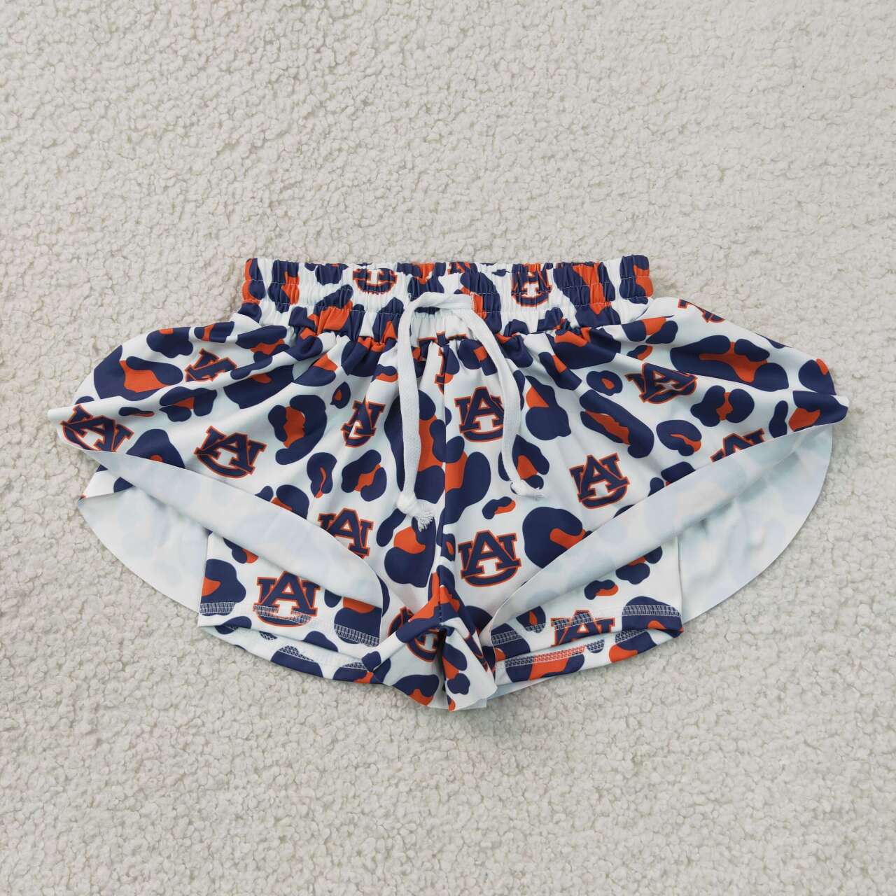 RTS NO MOQ yoga fabric SS0819 Baby Girls Leopard Ruffle Edge Shorts Sports Active Yoga Bottom