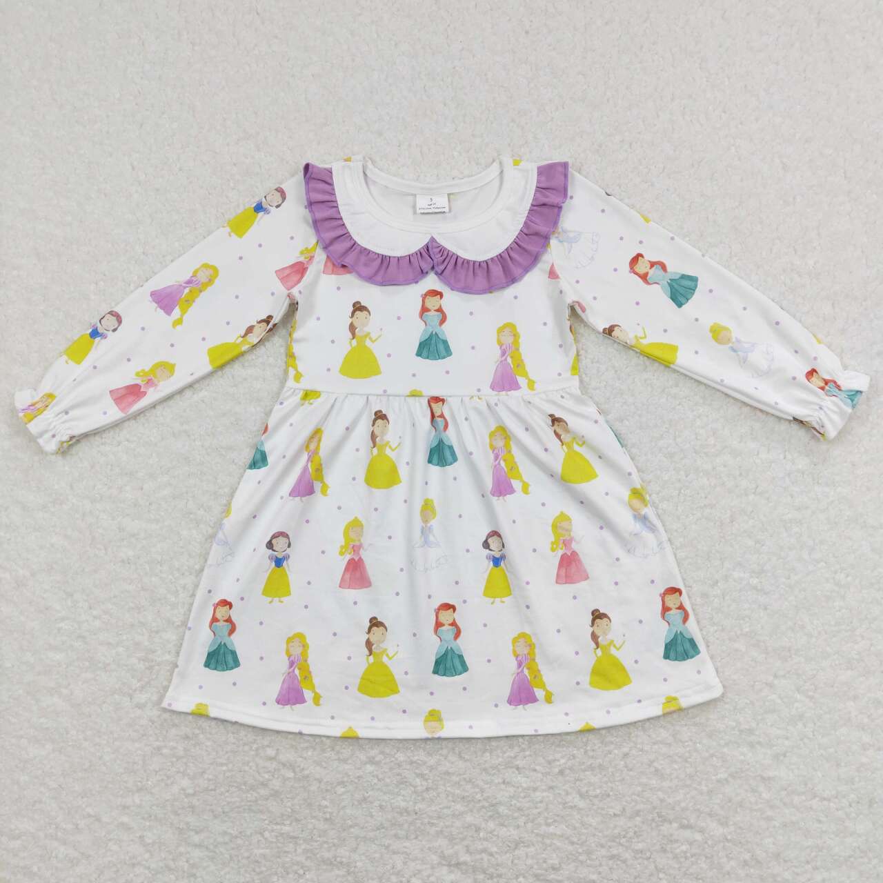 Cute Clothes  GLD0478 Baby Girls Long Sleeve Knee Length Dresses