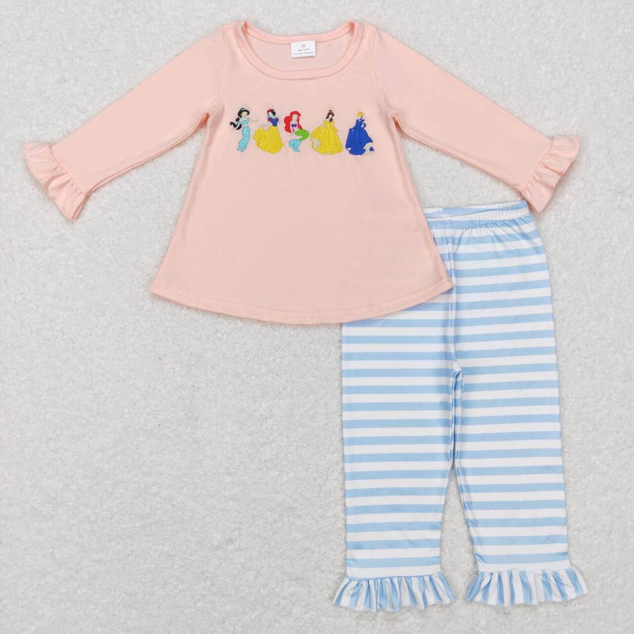 Cute Clothes GLP0859 Baby Girls Pink Tunic Ruffle Pants Outfits Clothes Sets