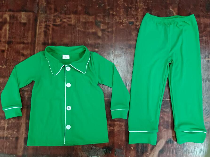 Custom moq 3 eta 6-7weeks Long Sleeve Green Button Elastic Cuffs Suit