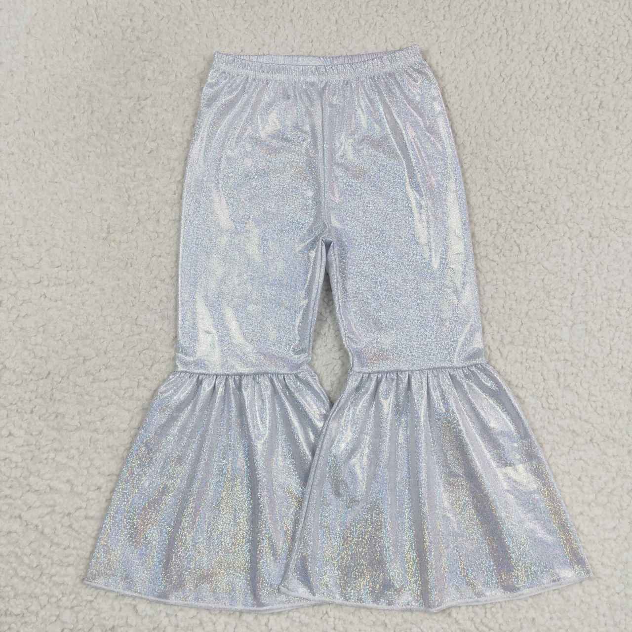 P0177 White satin bronzing trousers