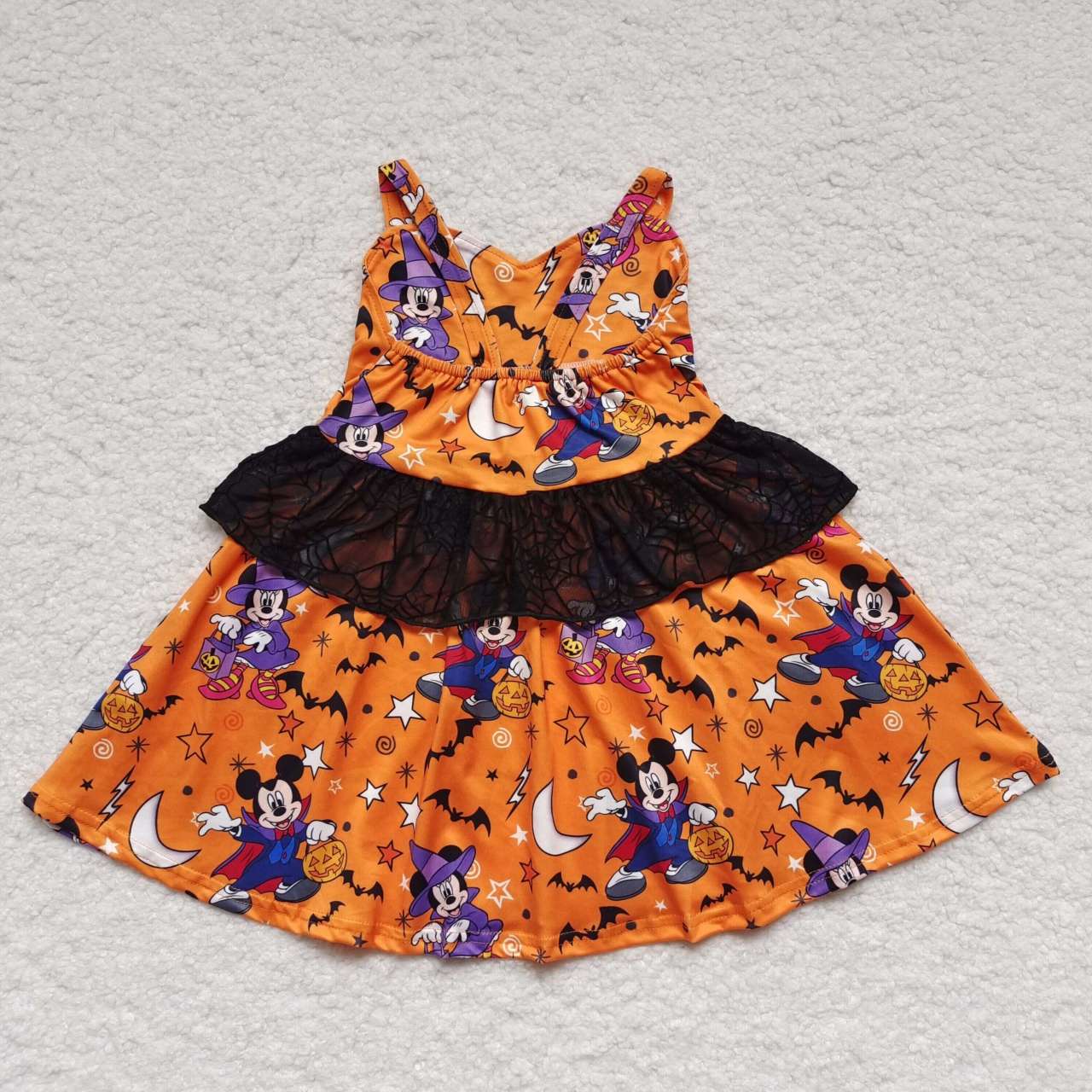 Cute Clothes GSD0453 Baby Girls Halloween Ruffle Dresses