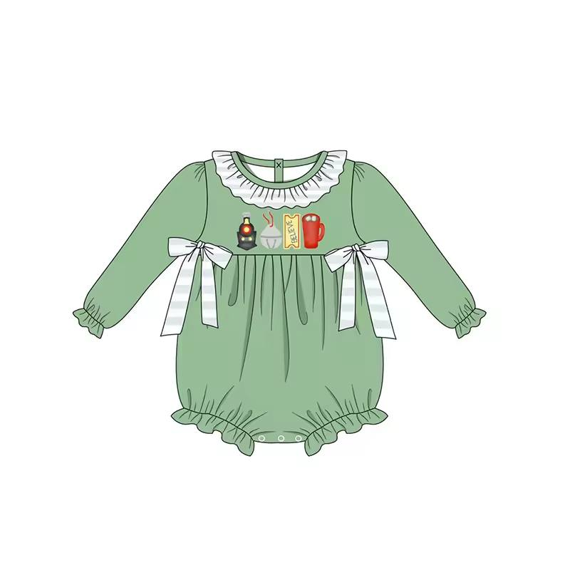 custom moq 3 each mix size eta 6-8weeks  Green short-sleeved trousers matching kids clothing