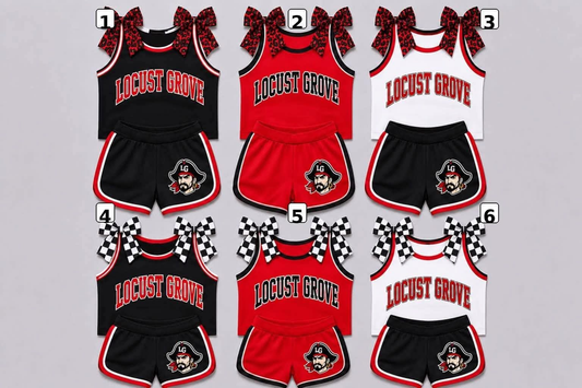 custom moq 5 mix size KNMEAT0102 Baby Girls Leopard Checked Bow Sleeveless Top Shorts Team Outfit Set