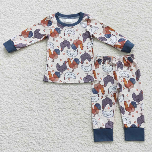 RTS NO MOQ ETA 5/7days Arrived BLP0280 Egg Pattern Beige Long Sleeve Trouser Set