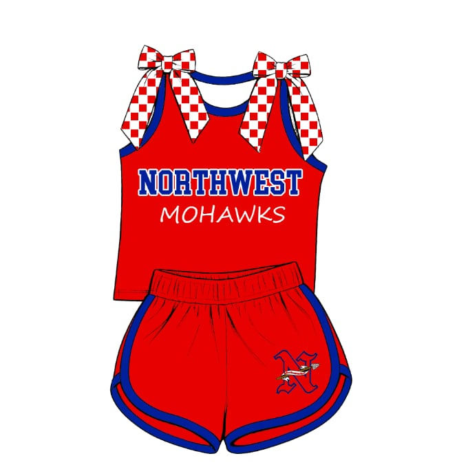 custom moq 5 mix size KYES01 Baby Girls Bows Sleeveless Vest Top Shorts Sets Pants