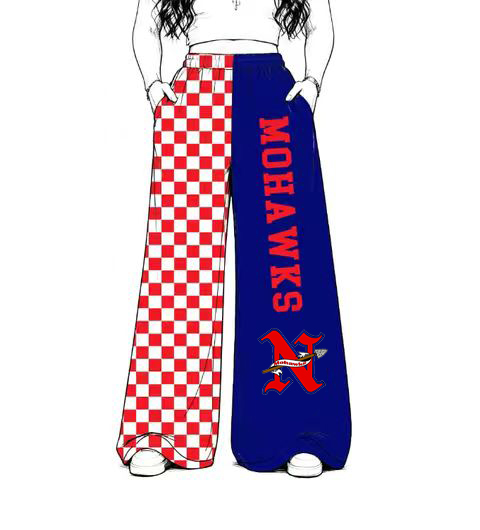 custom moq 5 mix size KYES0102 Adult And Kids Checked Patchwork Elastic Waist Casual Team Long Pants