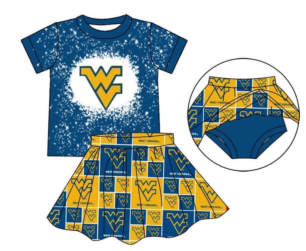 Custom MOQ 3 MIX SIZE ETA 6-7weeks Blue team short-sleeved skirt suit briefs suit