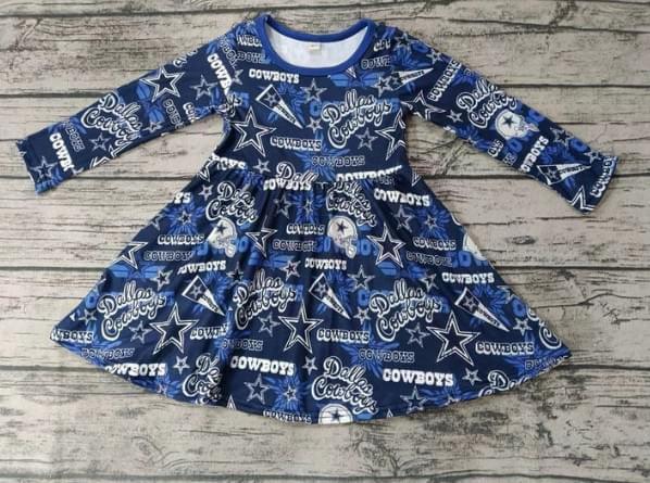custom moq 3 eta 6/7weeks moq 5 eta 4/5weeks Five-pointed star blue long-sleeved skirt