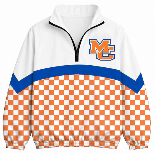 custom moq 5 mix size LEPRA02 Adult Checked Long Sleeve Zip Pullovers Top
