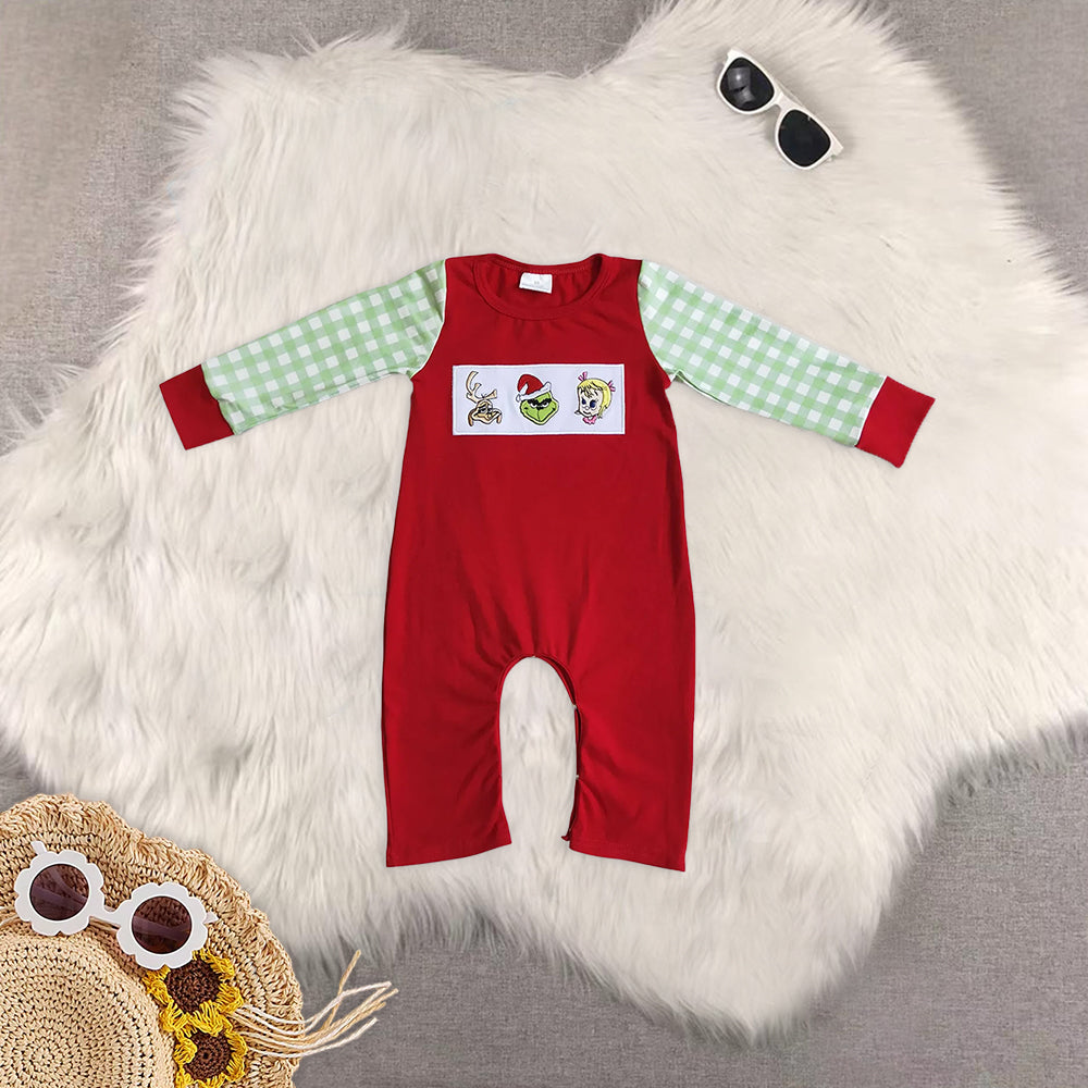 RTS NO MOQ Baby boy clothes Christmas long Sleeve Romper Mixed Sizes