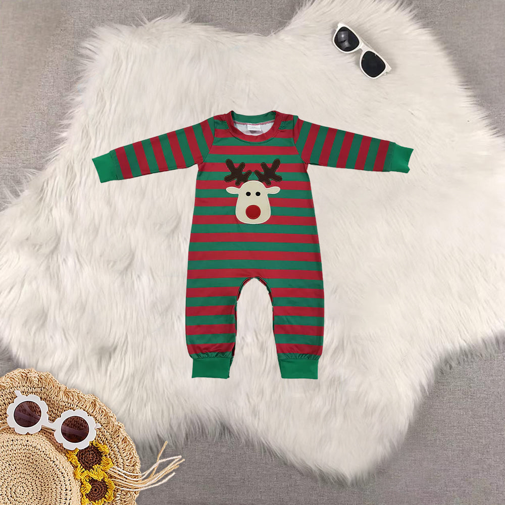 RTS NO MOQ Sibling baby girls clothes embroidery Christmas long-sleeved trousers suit & dress and romper