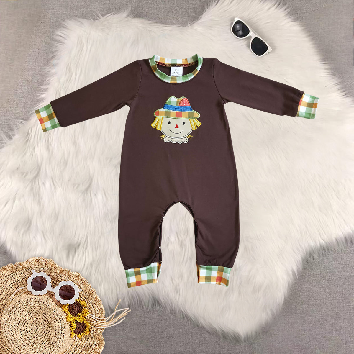 RTS NO MOQ Sibling Baby girls boy clothes embroidery long-sleeved trousers suit & romper