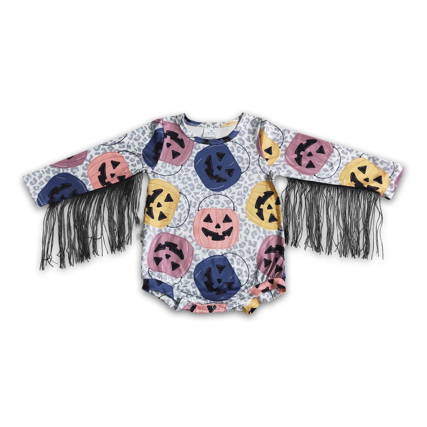 RTS NO MOQ Sibling milk silk Baby Girls Embroidery Turkey Pumpkin Floral Long Sleeve Ruffle Rompers