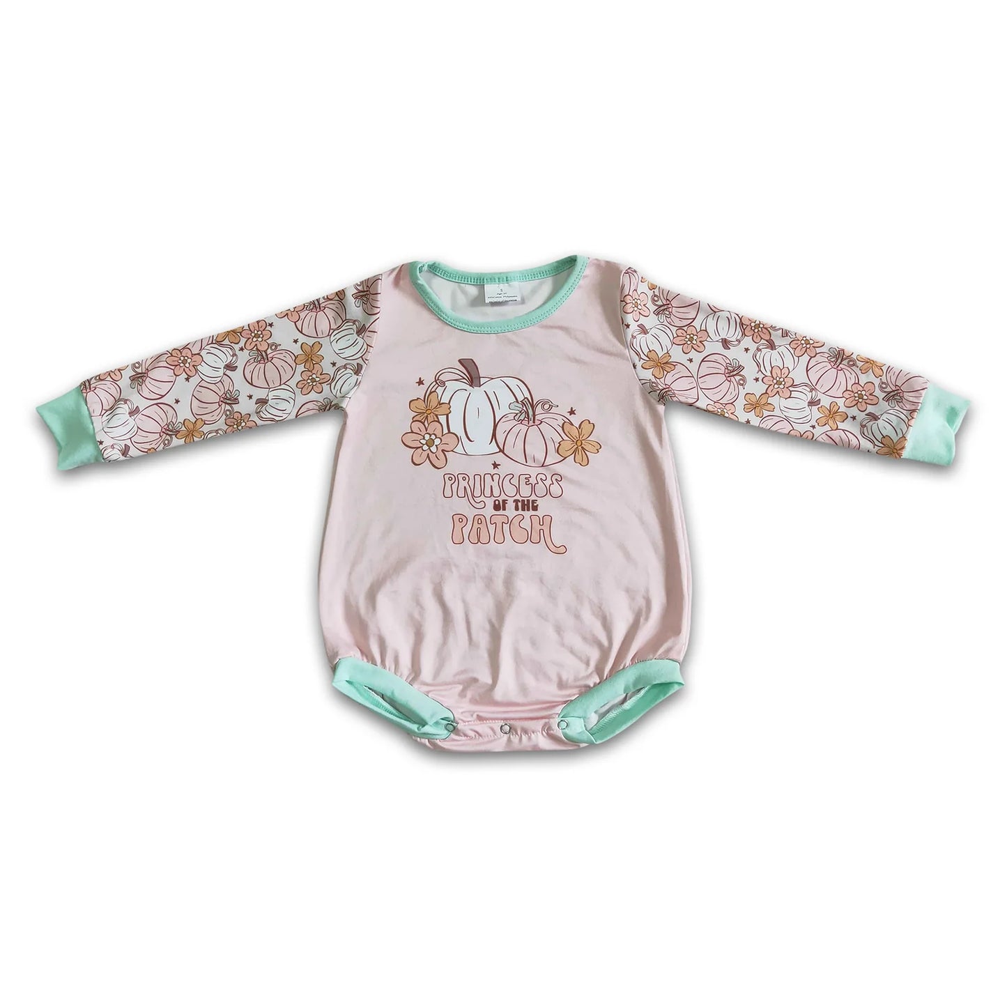 RTS NO MOQ Sibling milk silk Baby Girls Cute Halloween Pumpkin Print Long Sleeve Rompers