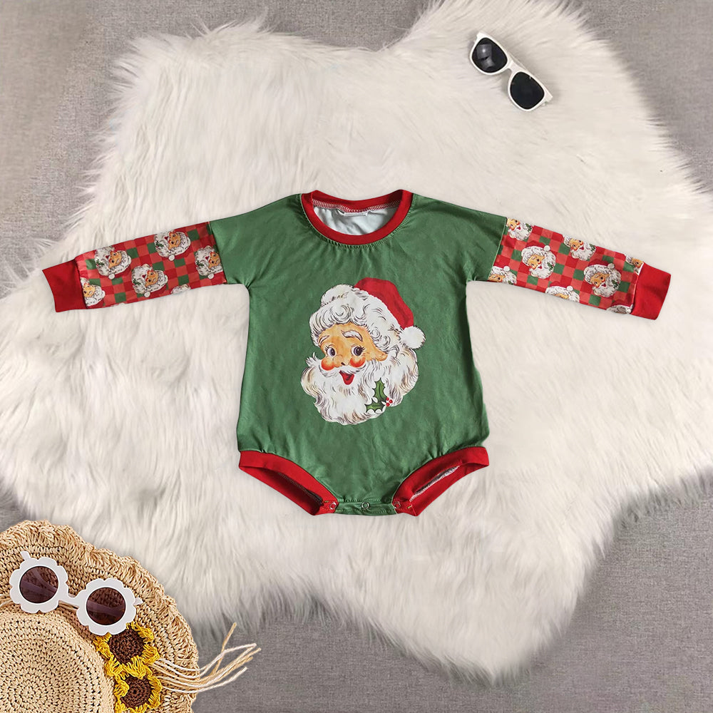 RTS NO MOQ Baby boy clothes Christmas long Sleeve Romper Mixed Sizes
