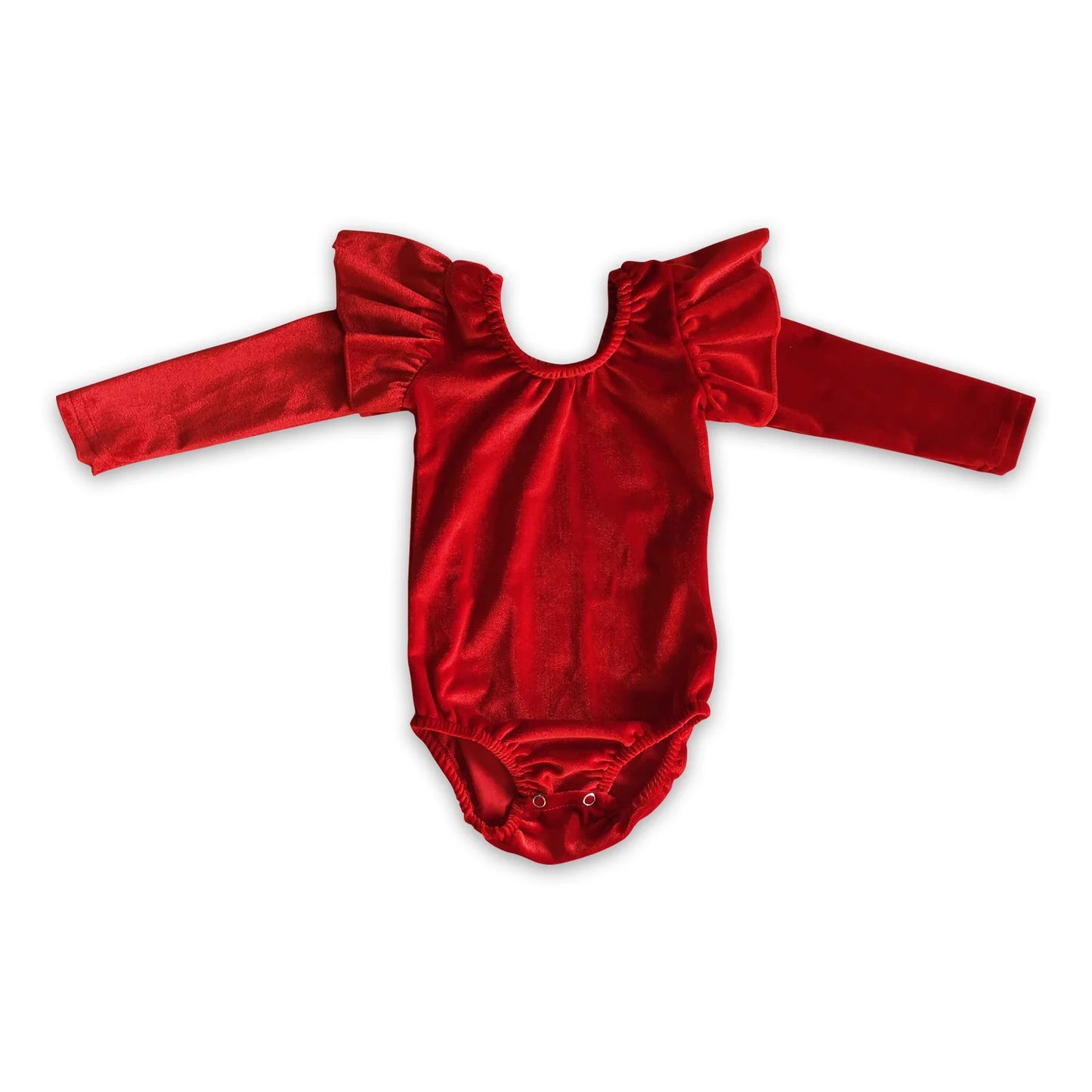 RTS NO MOQ Sibling cotton Baby Girls Solid Color Velvet Long Sleeve Romper