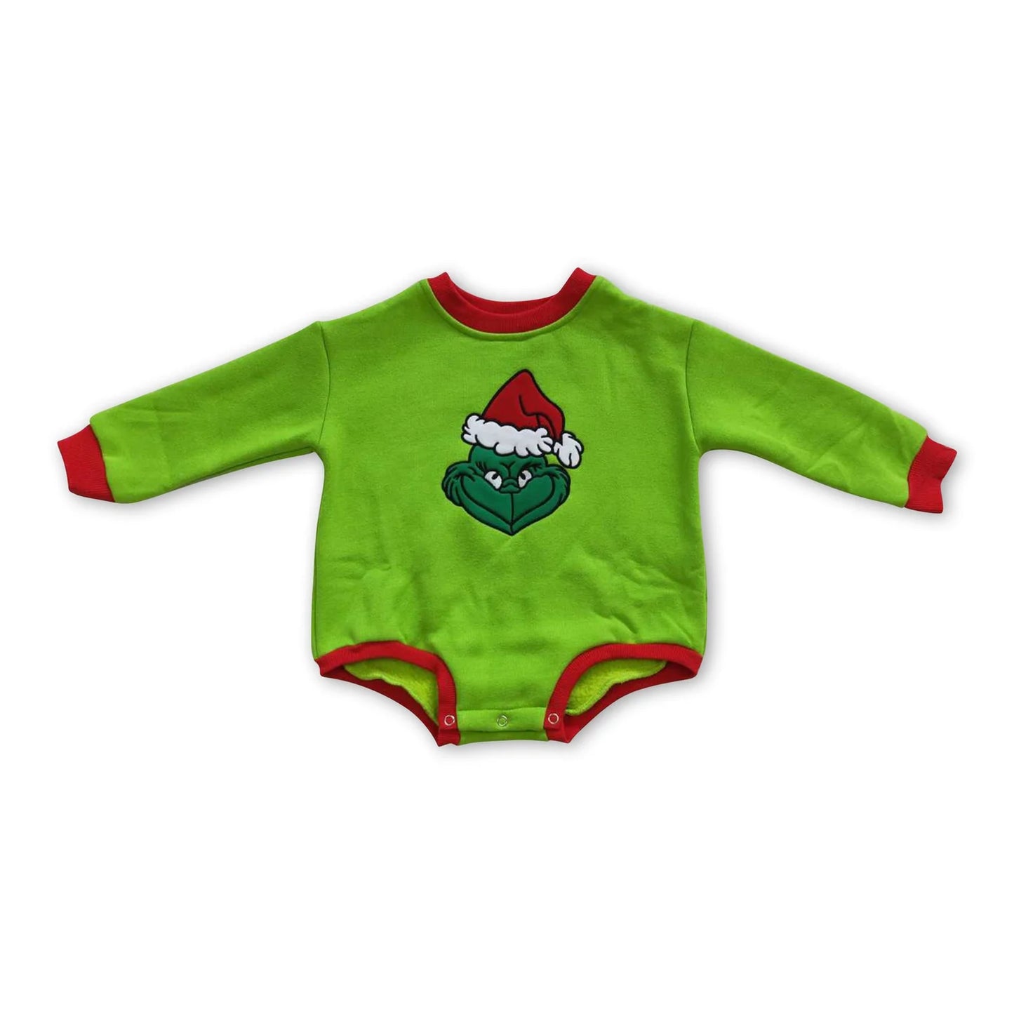 RTS NO MOQ Sibling milk silk Baby Boys Girls Christmas Long Sleeve Santa Print Rompers