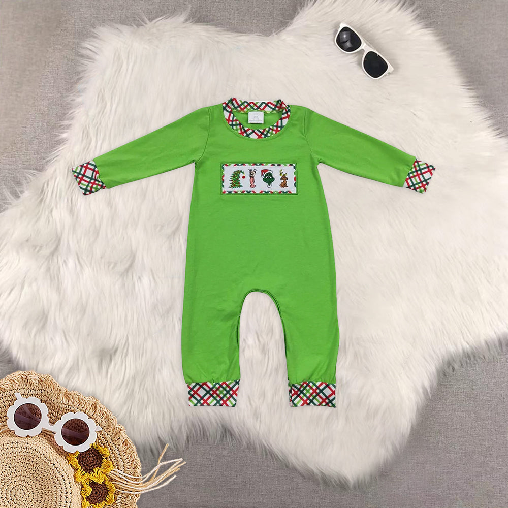 RTS NO MOQ Baby boy clothes Christmas long Sleeve Romper Mixed Sizes
