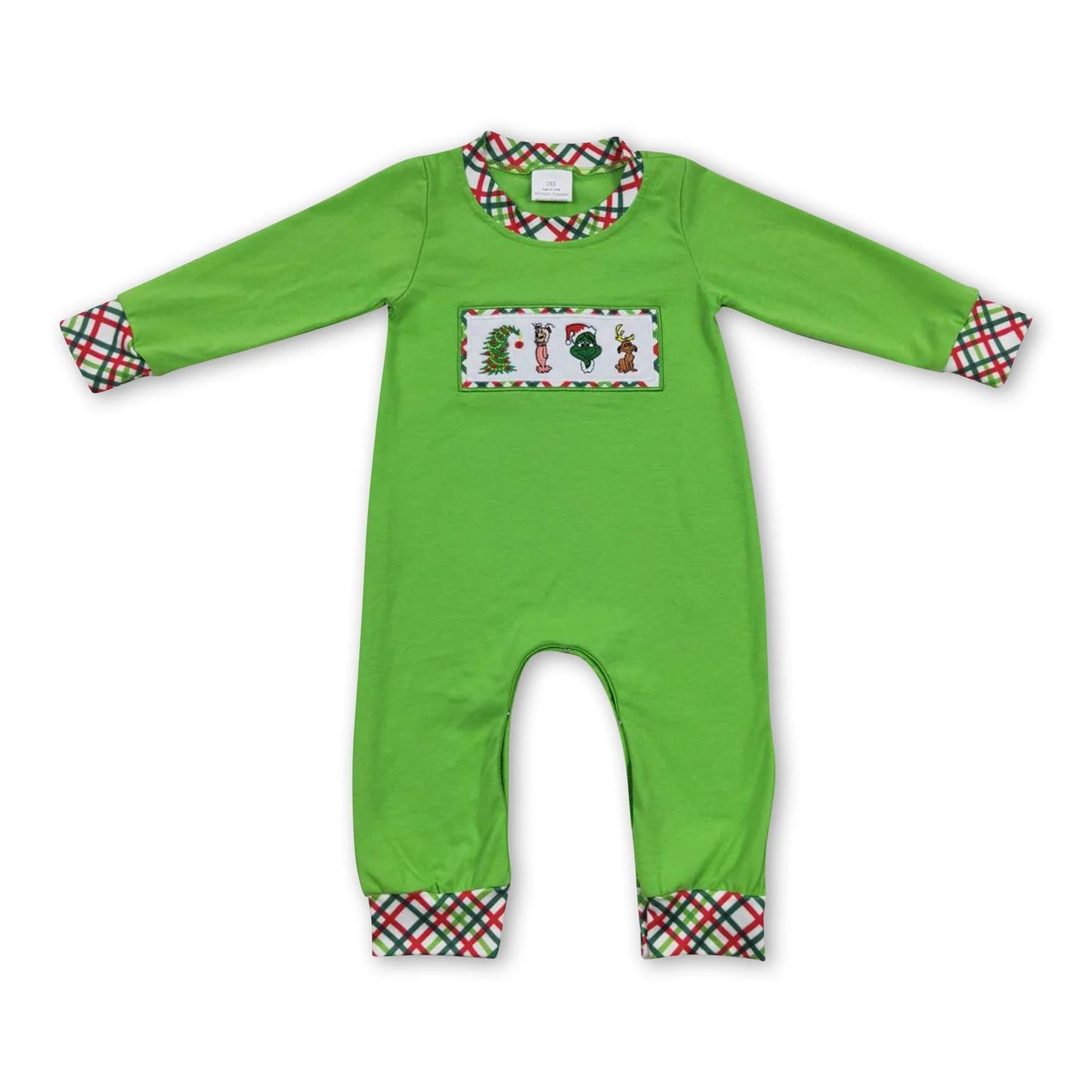 RTS NO MOQ Sibling milk silk Baby Boys Girls Christmas Santa Milk Cookie Print Long Sleeve Rompers