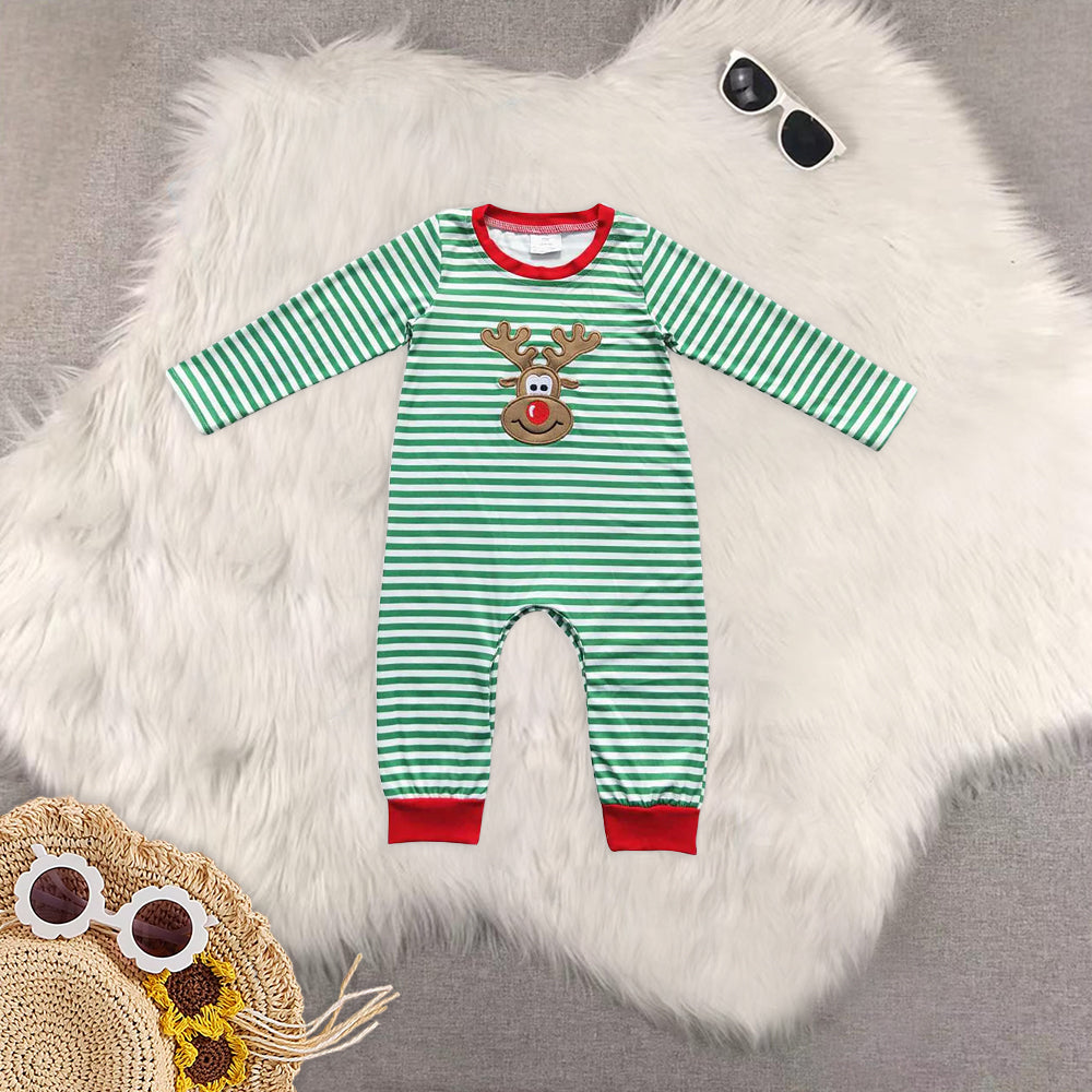 RTS NO MOQ Baby boy clothes Christmas long Sleeve Romper Mixed Sizes