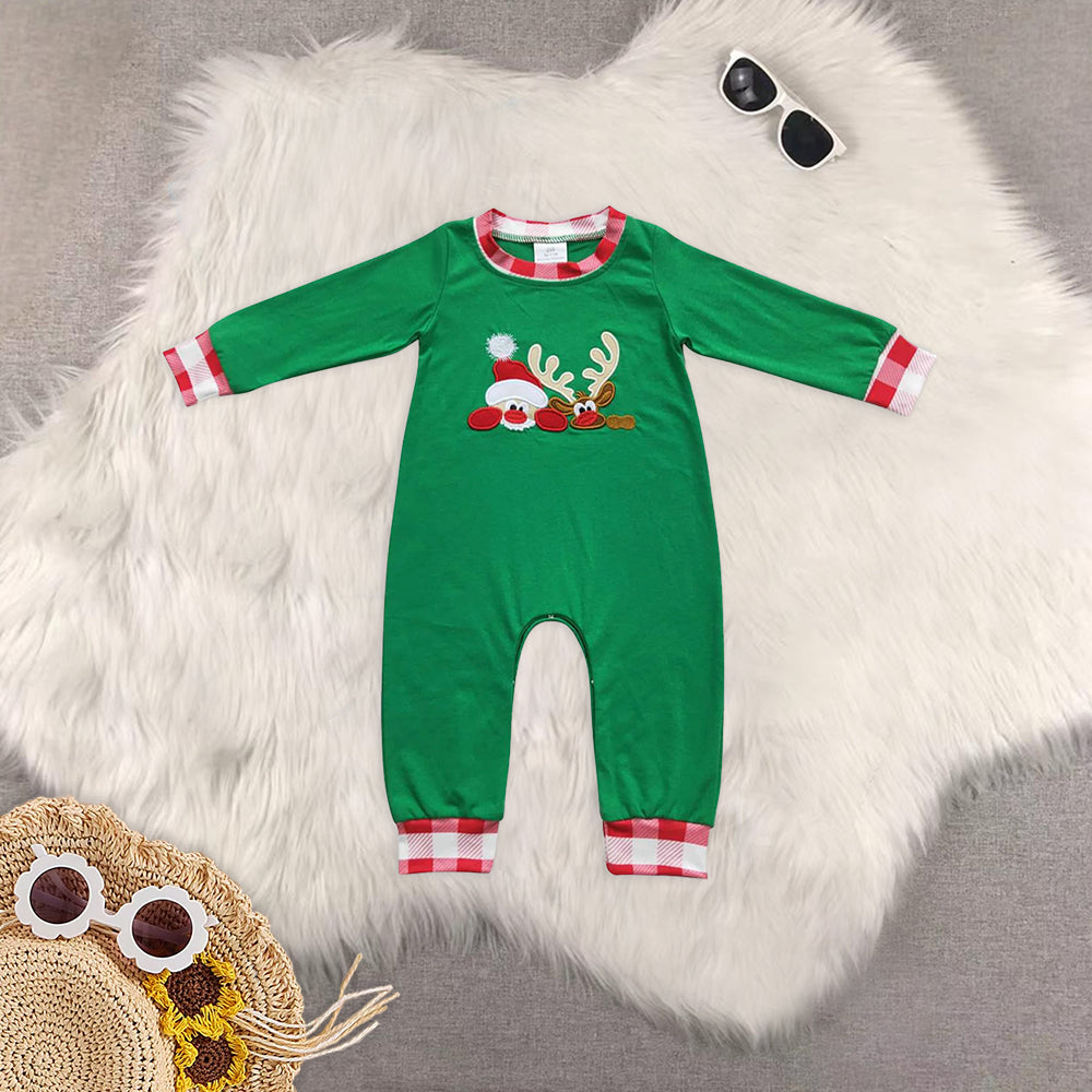 RTS NO MOQ Baby boy clothes Christmas long Sleeve Romper Mixed Sizes