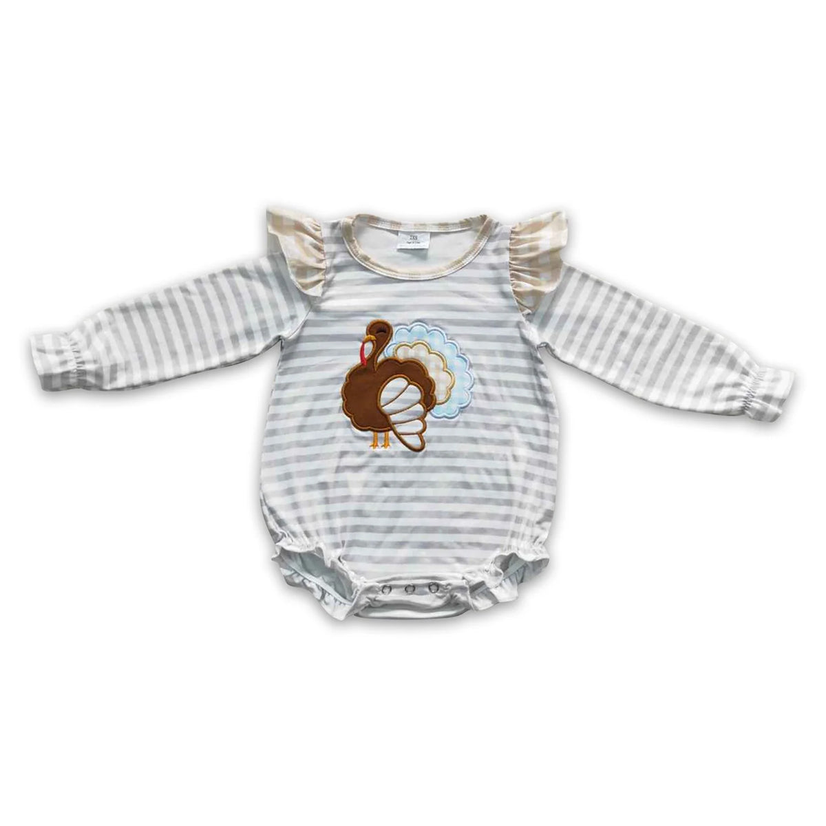 RTS NO MOQ Sibling baby girls boys clothes embroidery turkey long-sleeved trousers suits and rompers