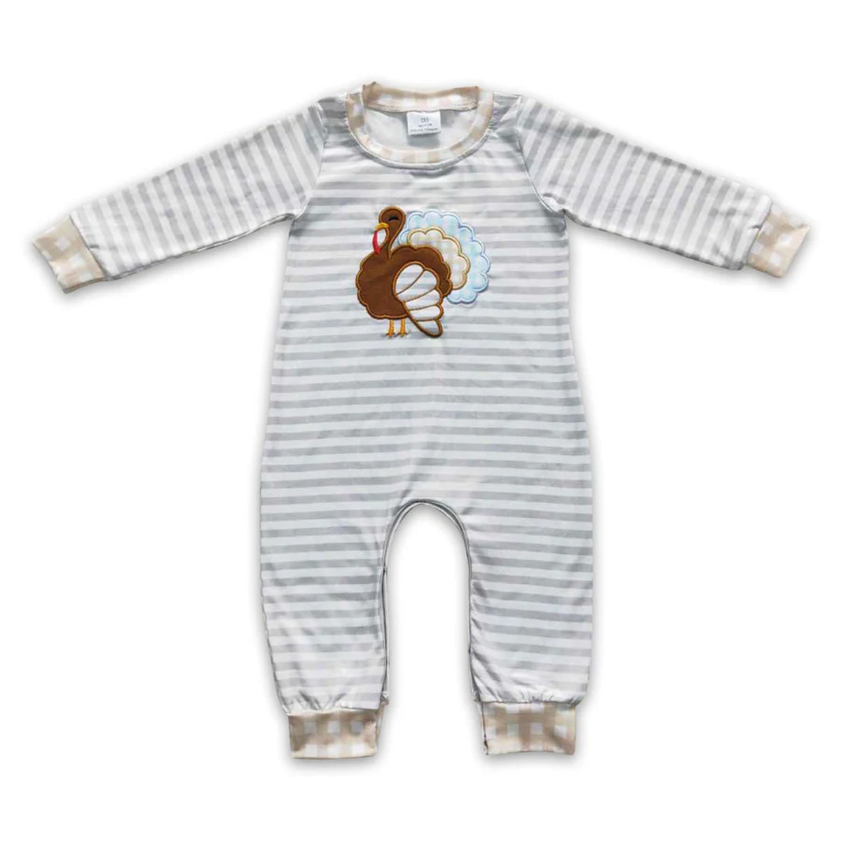 RTS NO MOQ Sibling baby girls boys clothes embroidery turkey long-sleeved trousers suits and rompers