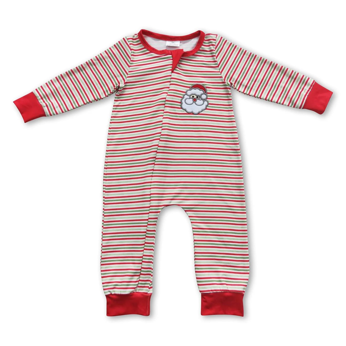 RTS NO MOQ Sibling milk silk Baby Boys Girls Long Sleeve Christmas Print Zip Up Rompers