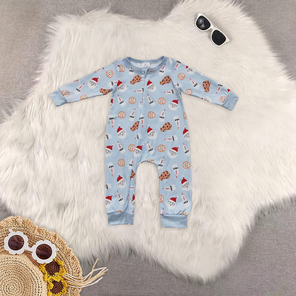 RTS NO MOQ Baby boy clothes Christmas long Sleeve Romper Mixed Sizes