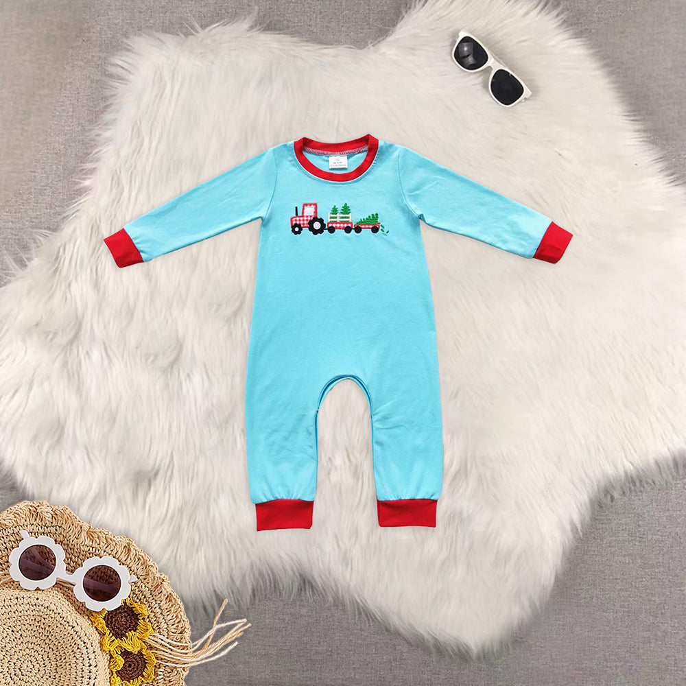 RTS NO MOQ Baby boy clothes Christmas long Sleeve Romper Mixed Sizes