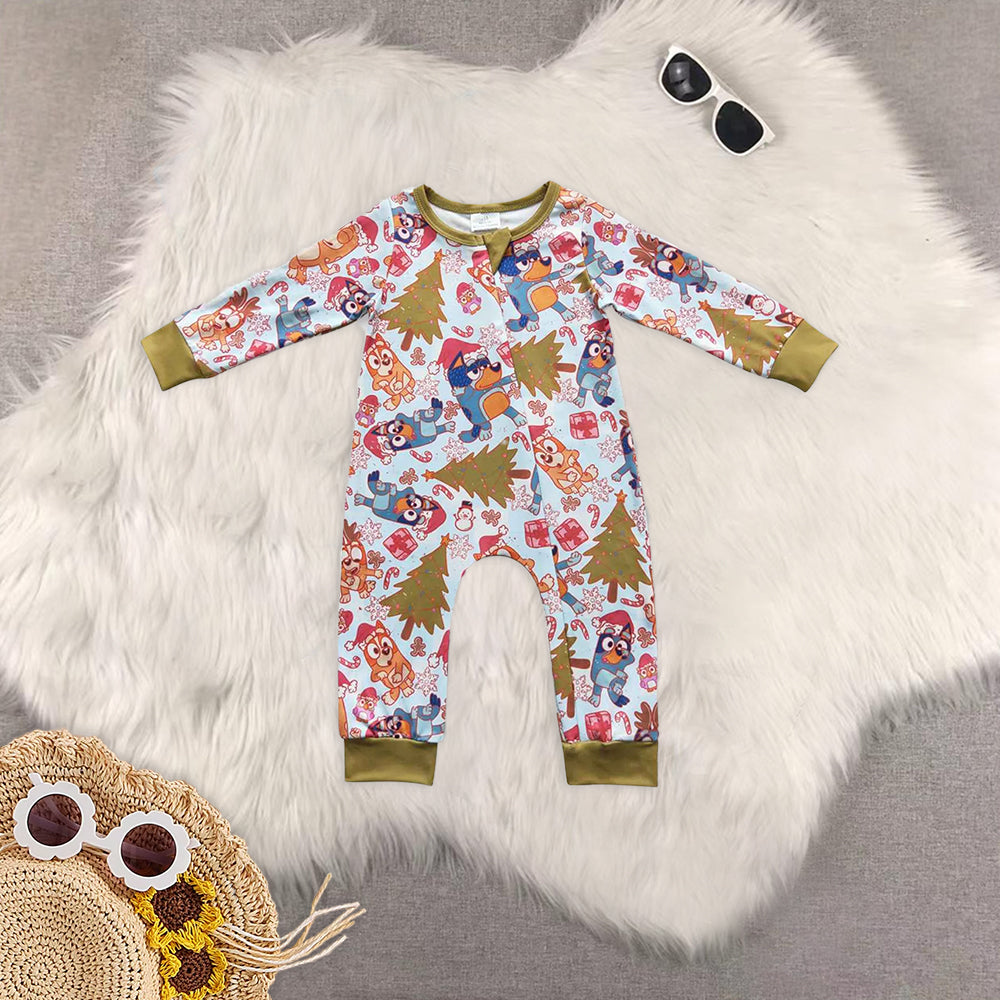 RTS NO MOQ Baby boy clothes Christmas long Sleeve Romper Mixed Sizes