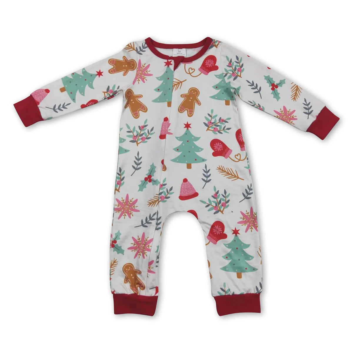 RTS NO MOQ Sibling Baby Girl clothes Christmas Cup Gingerbread Knee-Length Dress - Halter Neck Skirt - Crawling Suit - Adult Pants - Children's Long Suits