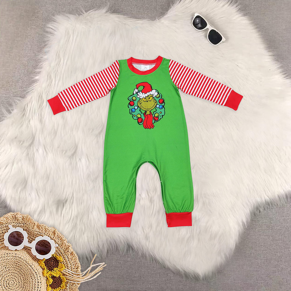 RTS NO MOQ Baby boy clothes Christmas long Sleeve Romper Mixed Sizes