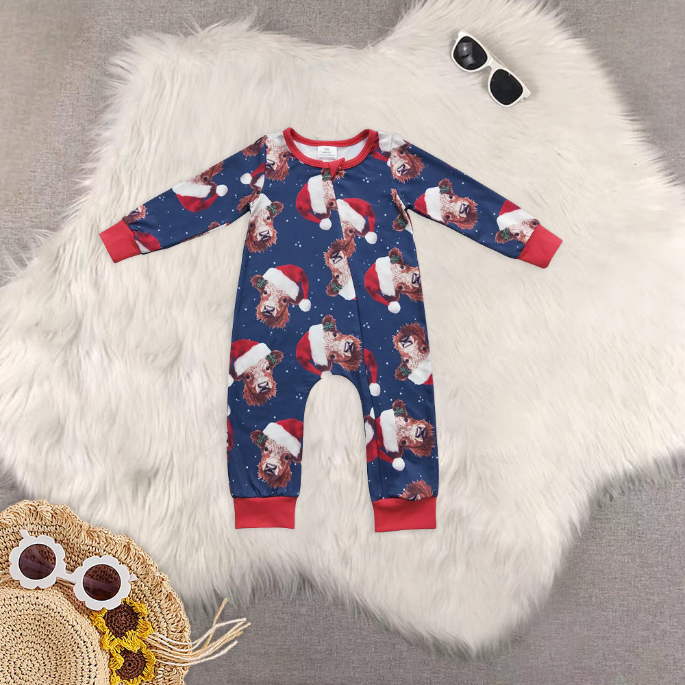 RTS NO MOQ Baby boy clothes Christmas long Sleeve Romper Mixed Sizes