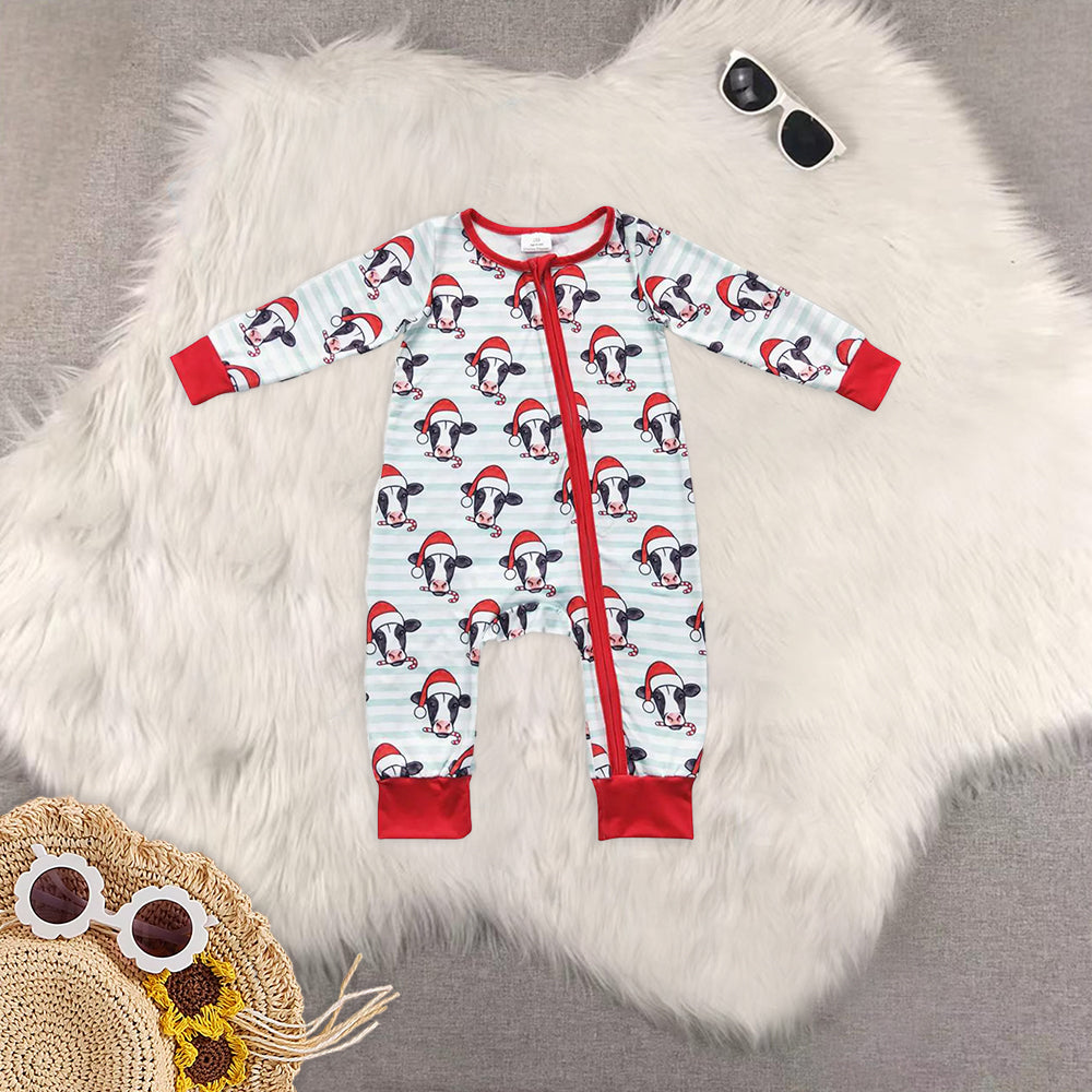 RTS NO MOQ Baby boy clothes Christmas long Sleeve Romper Mixed Sizes