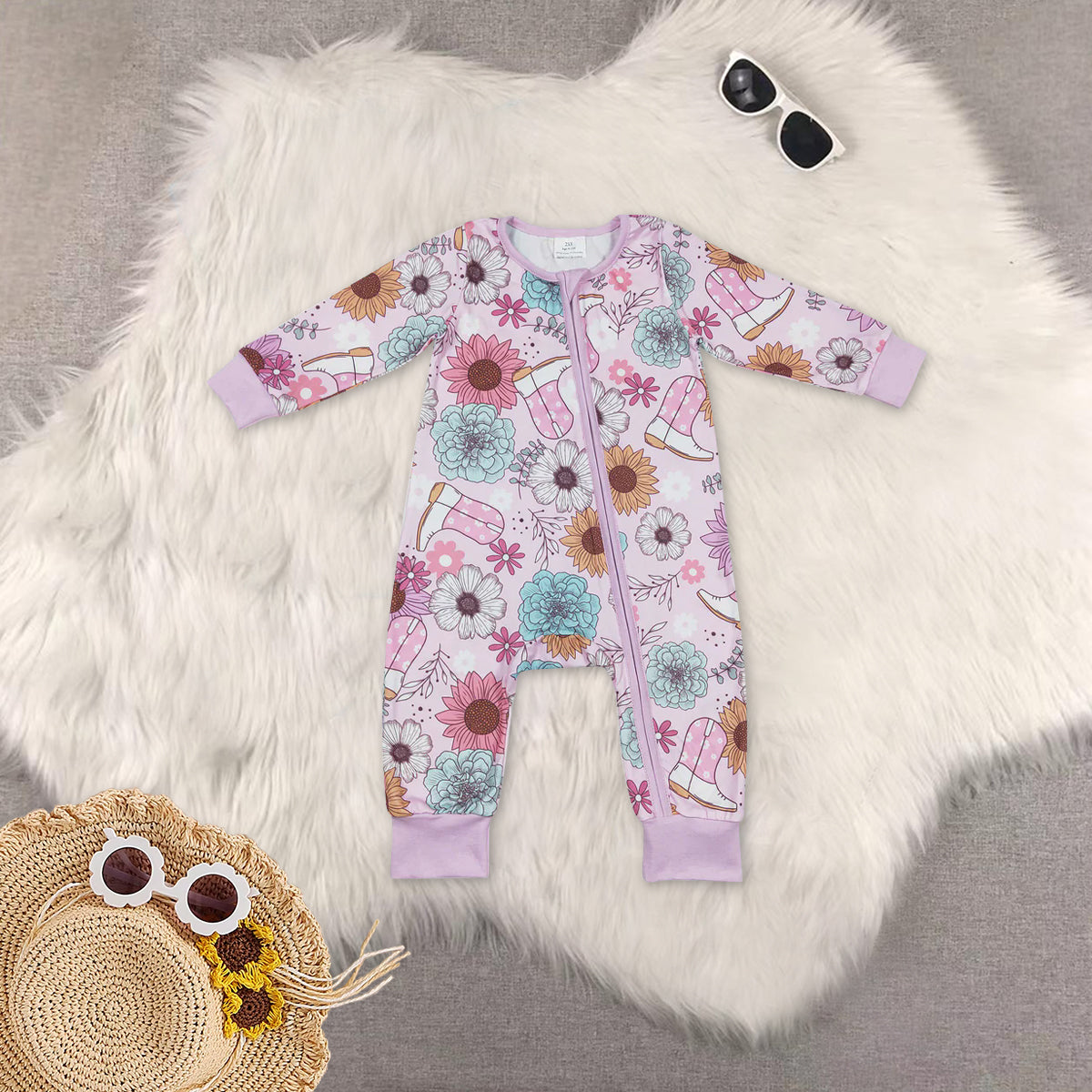 RTS NO MOQ sibling baby girls clothes floral long sleeve Clothes Sets and rompers