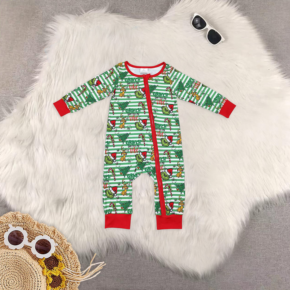 RTS NO MOQ Baby boy clothes modal Christmas long Sleeve Romper Mixed Sizes
