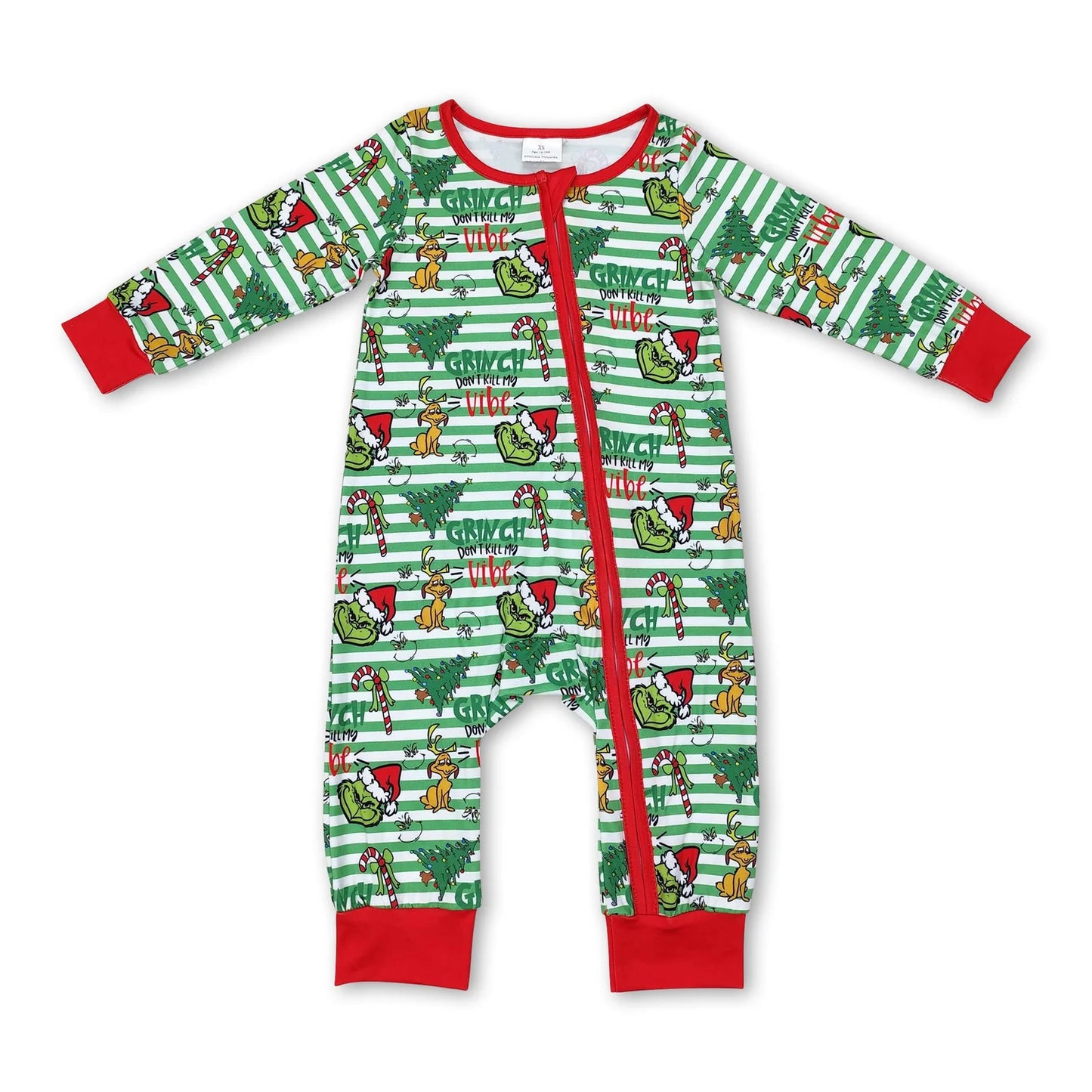 RTS NO MOQ Sibling milk silk Baby Boys Girls Christmas Long Sleeve Zip Up Rompers