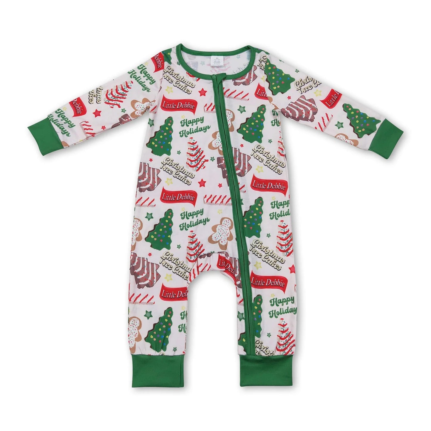 RTS NO MOQ Sibling milk silk Baby Boys Girls Christmas Long Sleeve Zip Up Rompers