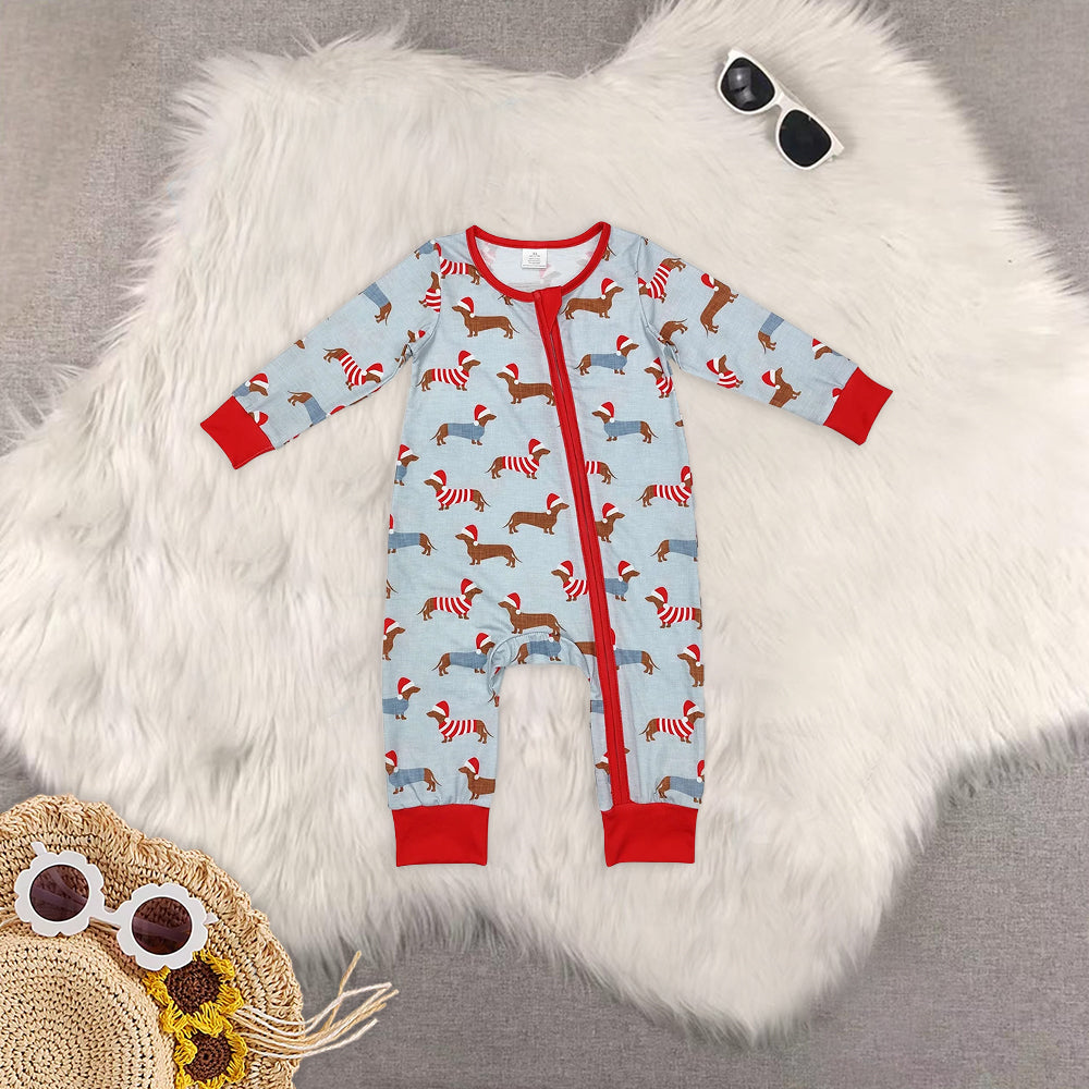 RTS NO MOQ Baby boy clothes Christmas long Sleeve Romper Mixed Sizes