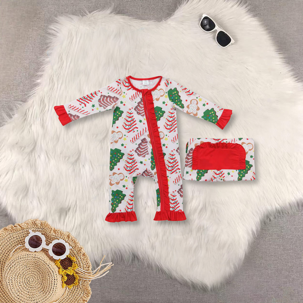 RTS NO MOQ Sibling baby Girls Boys Christmas long sleeve pants sets 2 and rompers 2 and adult top and adult pants Clothes
