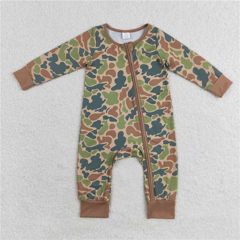 RTS NO MOQ Sibling Baby boy clothes modal Camouflage long sleeve Clothes Sets and romper